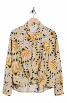 DR2 by Daniel Rainn Long Sleeve Twist Front Button-Up Shirt