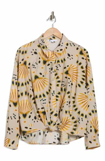 DR2 by Daniel Rainn Long Sleeve Twist Front Button-Up Shirt