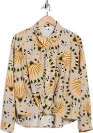 DR2 by Daniel Rainn Long Sleeve Twist Front Button-Up Shirt