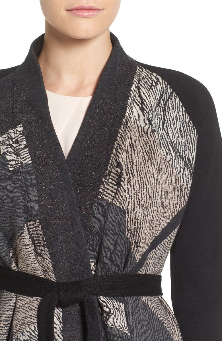 NIC+ZOE Pyramid Twirl Belted Cardigan, Alternate, color,