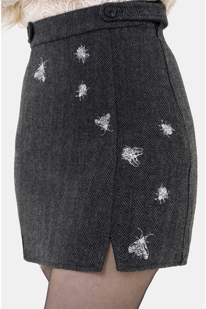 Chrysina Sequin Embellished Mini Skirt, Alternate, color, Grey