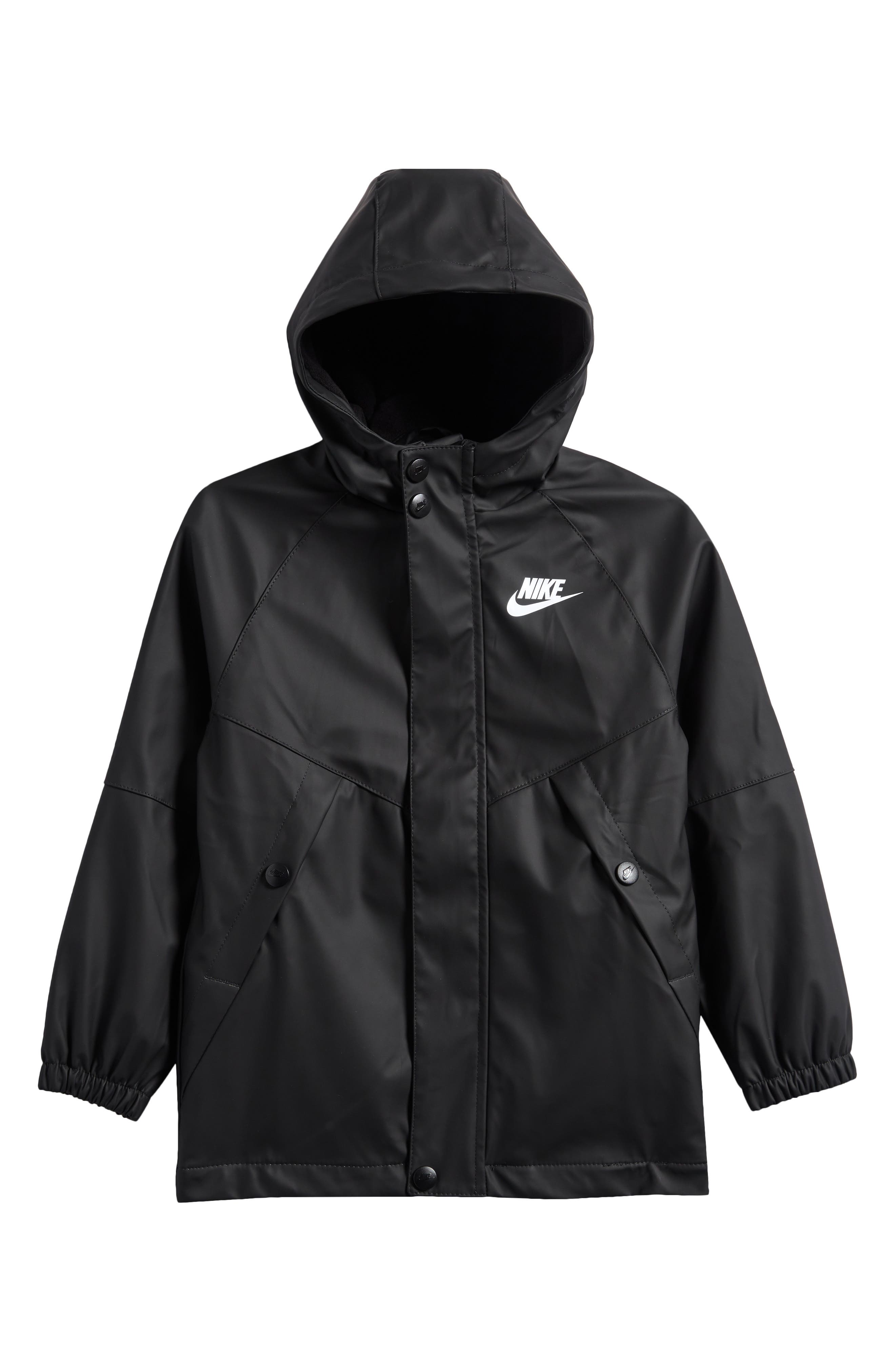 Nike Kids' Hooded Fleece Lined Rain Jacket