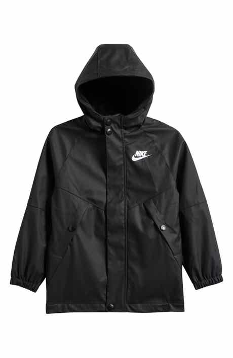 Nike Kids' Hooded Fleece Lined Rain Jacket