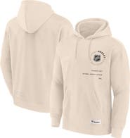 FANATICS Men's Fanatics Cream NHL-Logo Future Ground Info Pullover Hoodie