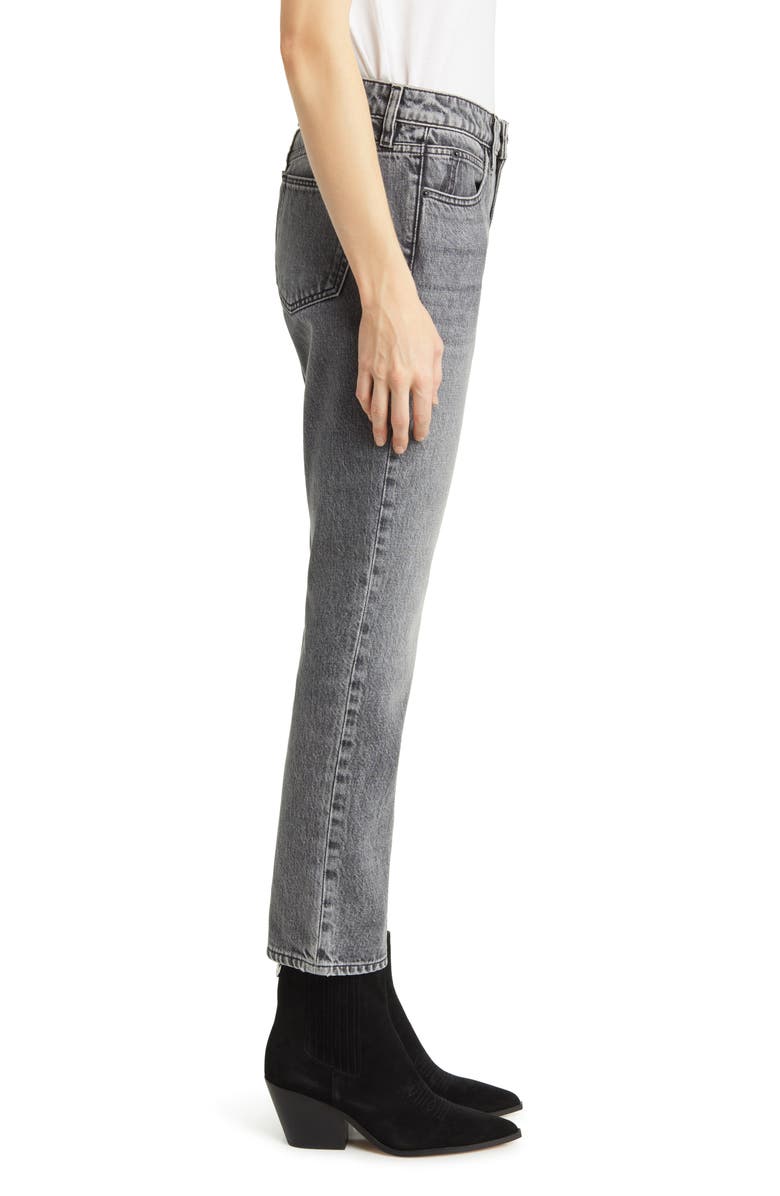 SLVRLAKE Leila High Waist Ankle Straight Leg Jeans, Alternate, color, 