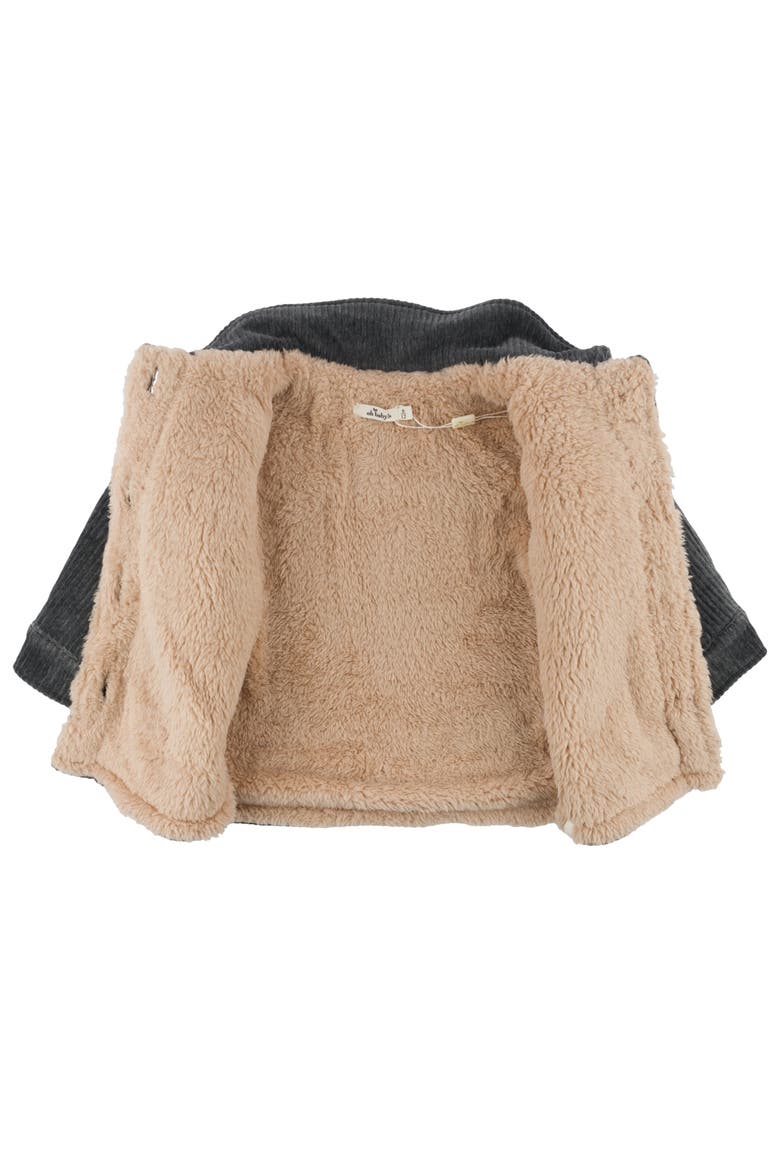 Corduroy With Snowdrift Shacket-Little Kid, Alternate, color, Charcoal