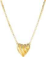MARLYN SCHIFF Sophia Domed Heart Necklace