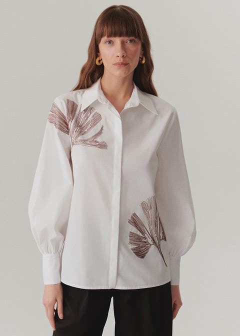 Ayla Floral Stitch Shirt