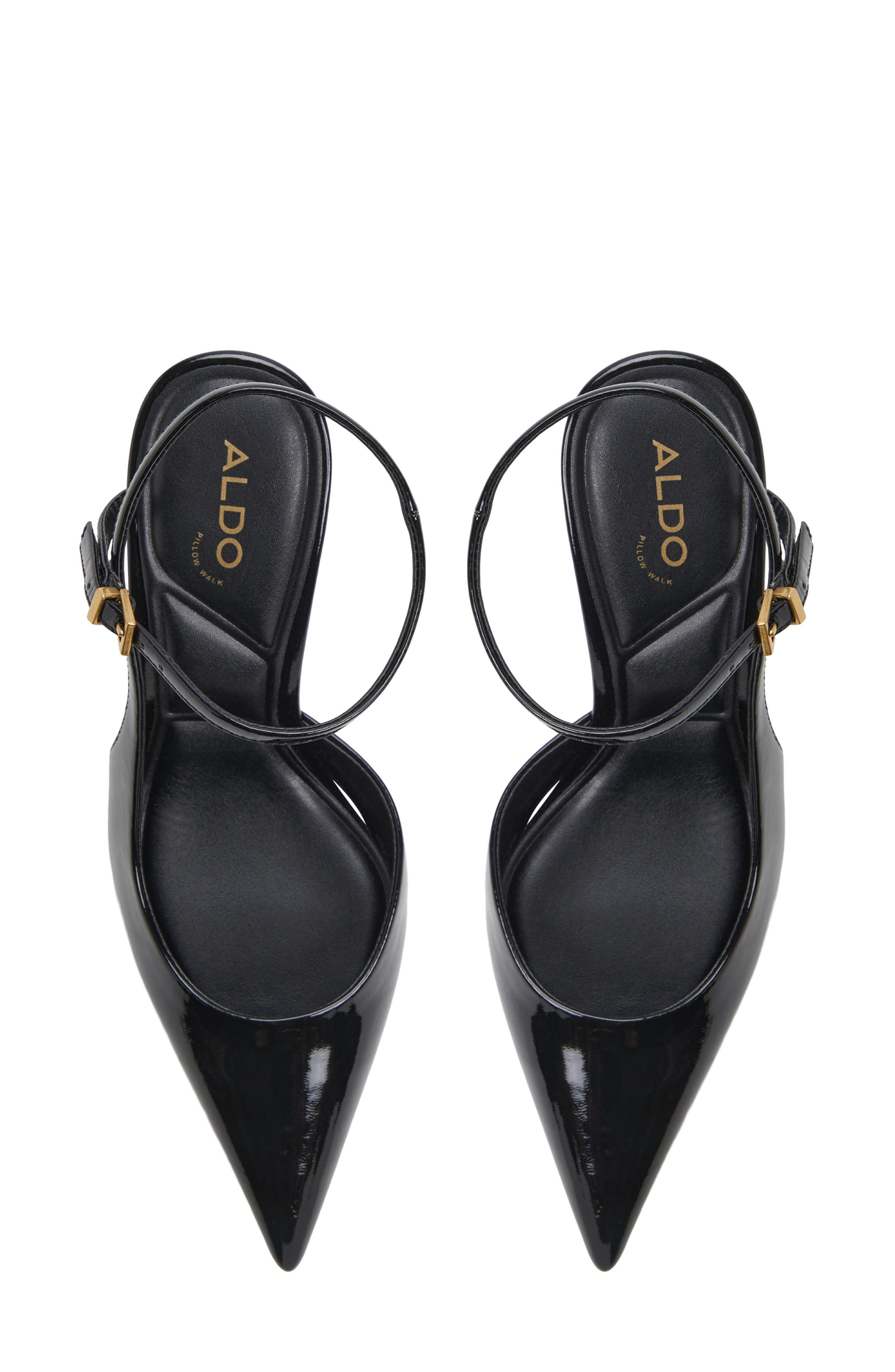 ALDO Kymmberly Pointed Toe Ankle Strap Pump, Alternate, color, Black