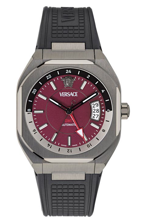 V-Contempo GMT Silicone Strap Watch, 40mm