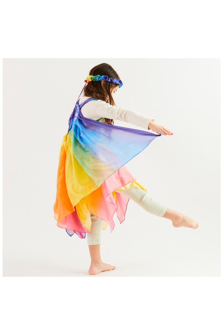 Kids' Rainbow Silk Fairy Wings, Alternate, color, RAINBOW