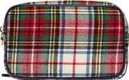 Stoney Clover Lane Double Zip Plaid Pouch