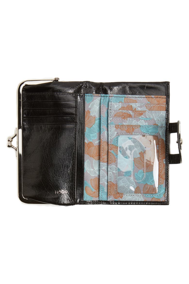 'Alice' Leather Wallet, Alternate, color, BLACK