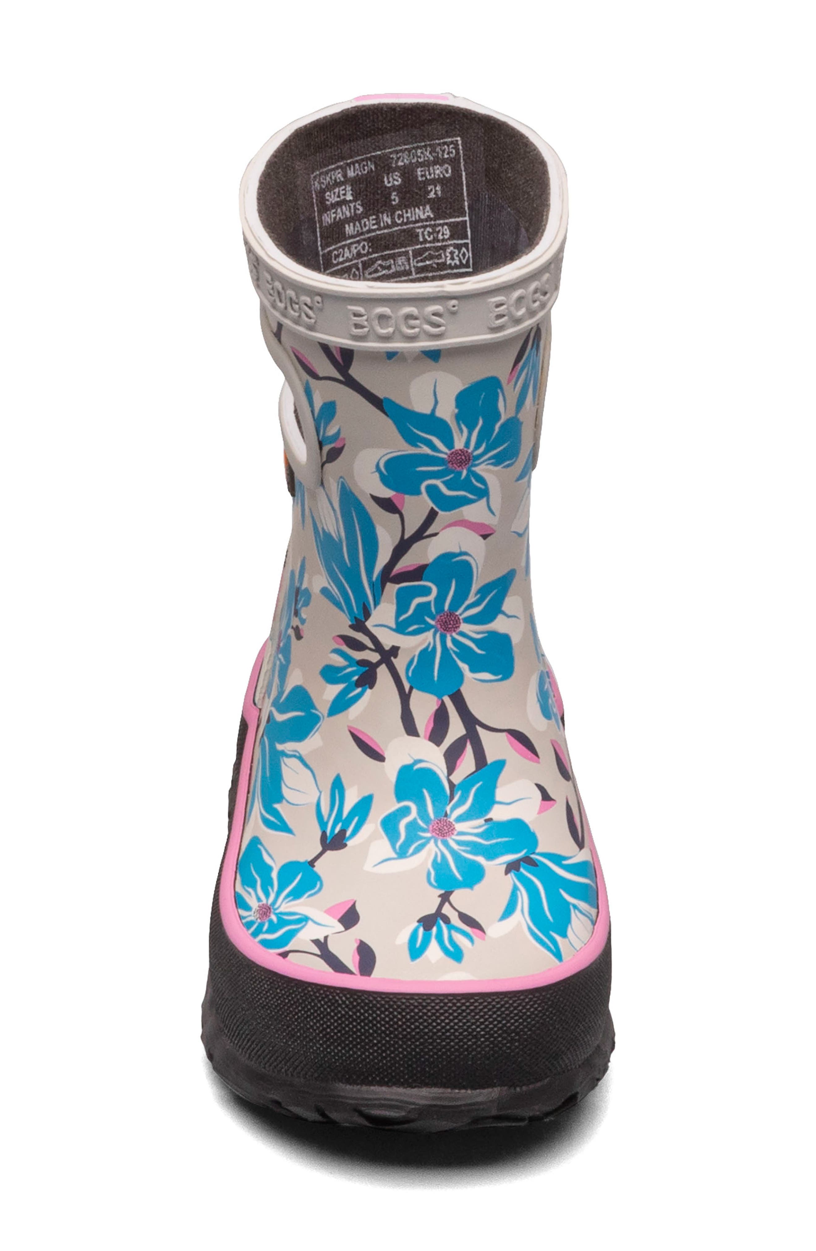 Bogs Skipper Magnolia Waterproof Rain Boot, Alternate, color, Oyster
