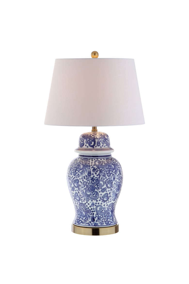 Ellis Chinoiserie Ceramic LED Table Lamp, Main, color, Blue/White