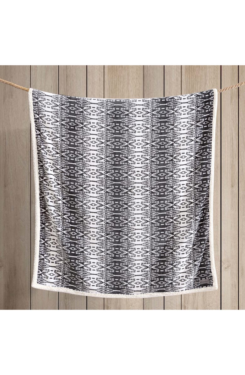 Eddie Bauer San Juan Geometric Popcorn Fleece Throw Blanket, Alternate, color,