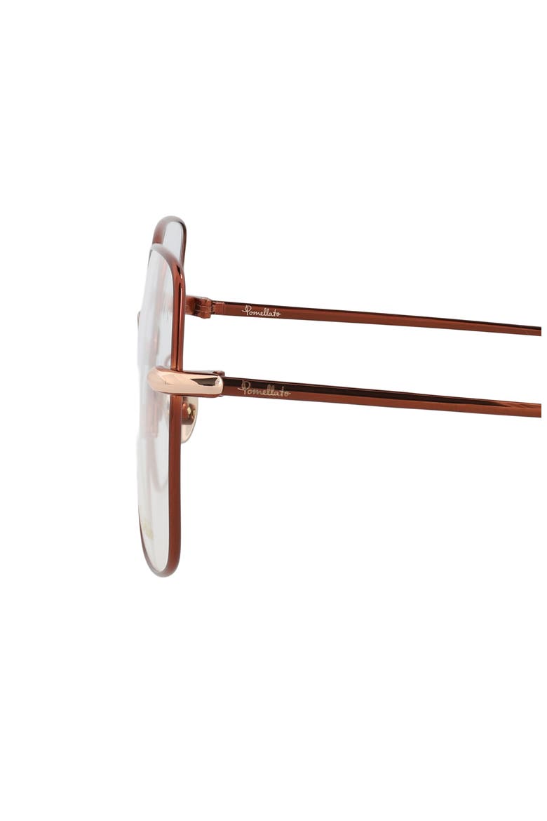 57mm Square Optical Glasses, Alternate, color, BROWN / BROWN