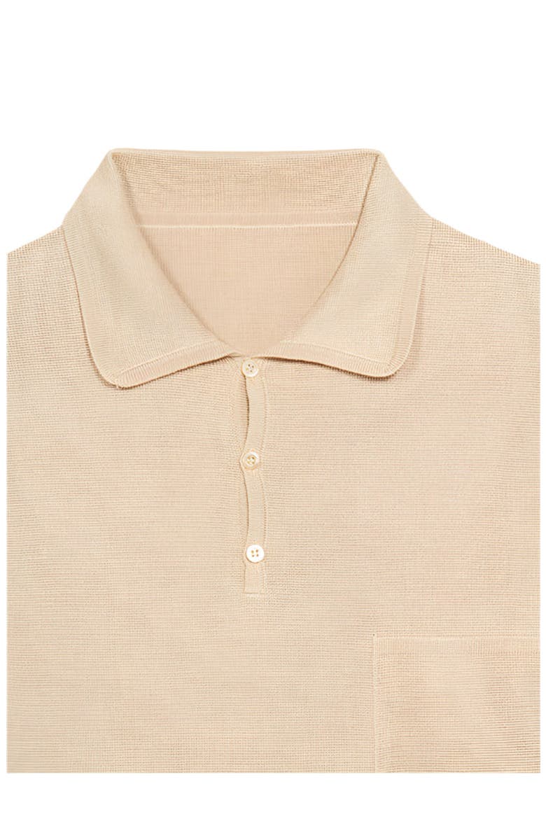 Cris Cotton Polo, Alternate, color, Ecru
