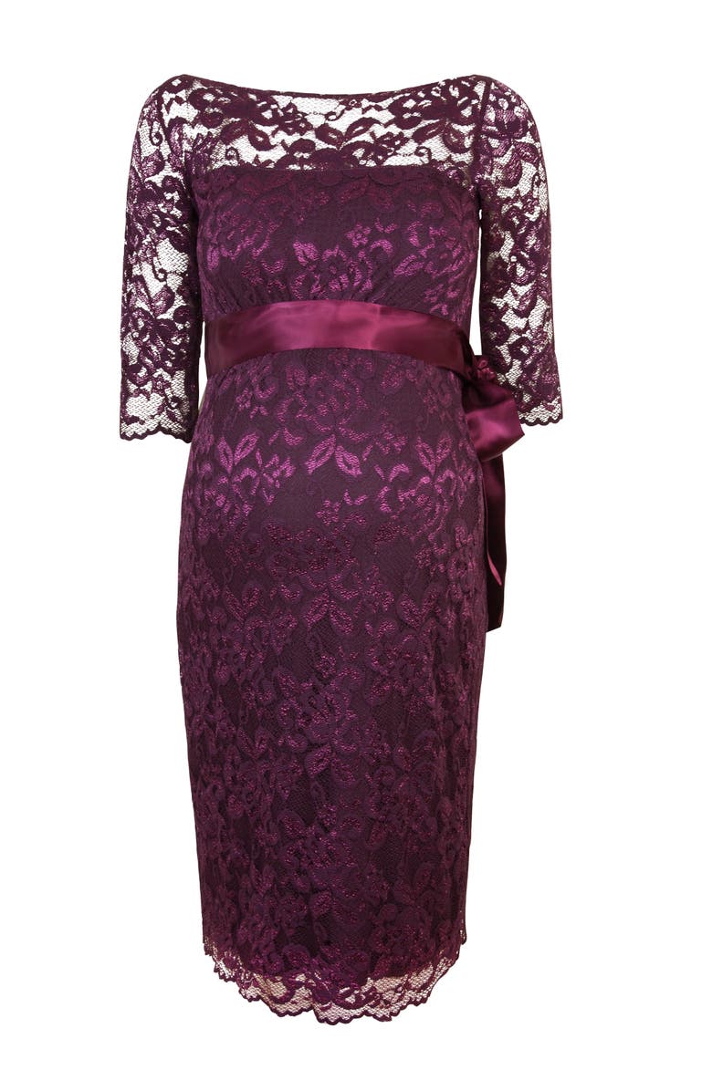Tiffany Rose Maternity Amelia Maternity Dress, Alternate, color, Claret
