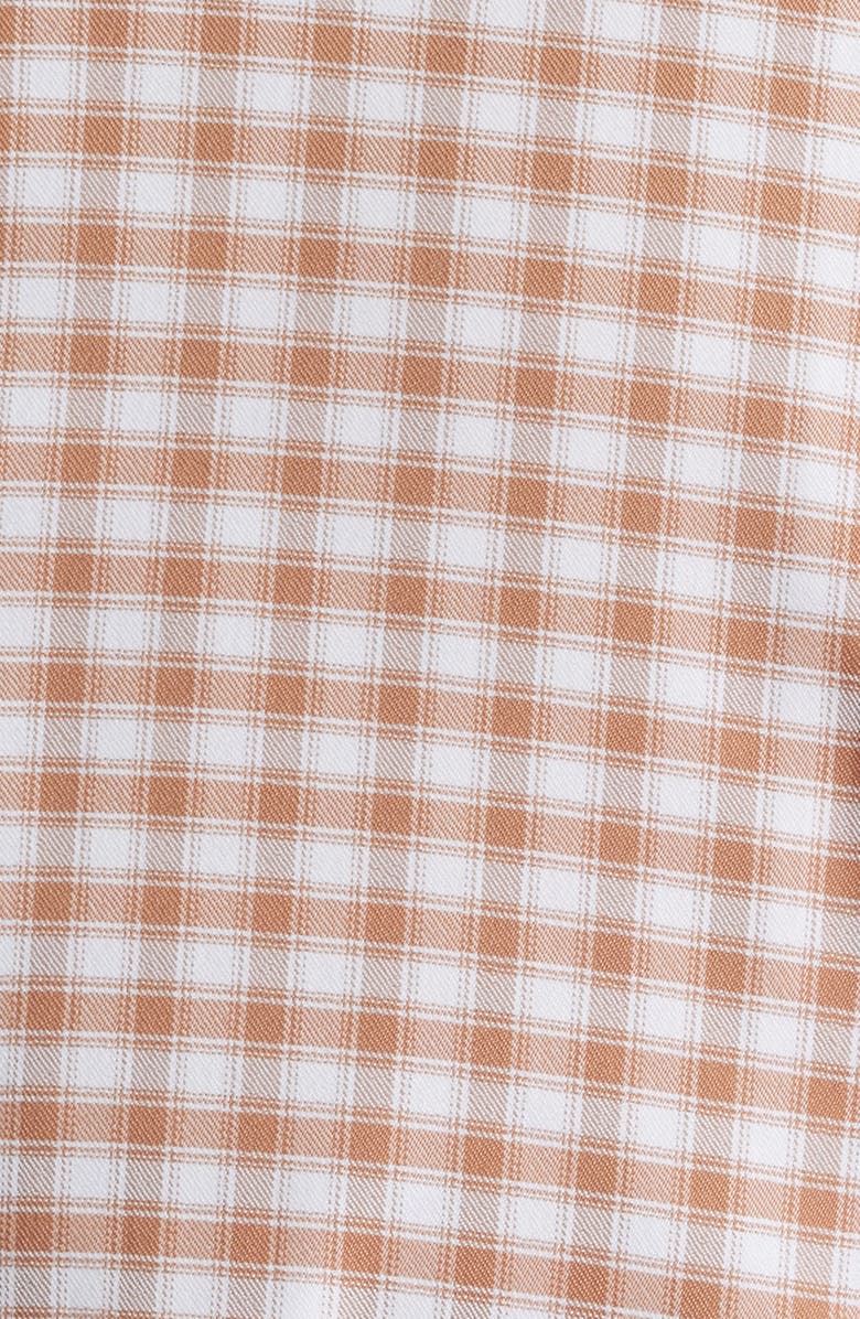 Peter Millar Fairbanks Ombré Check Performance Twill Button-Up Shirt, Alternate, color, British Tan
