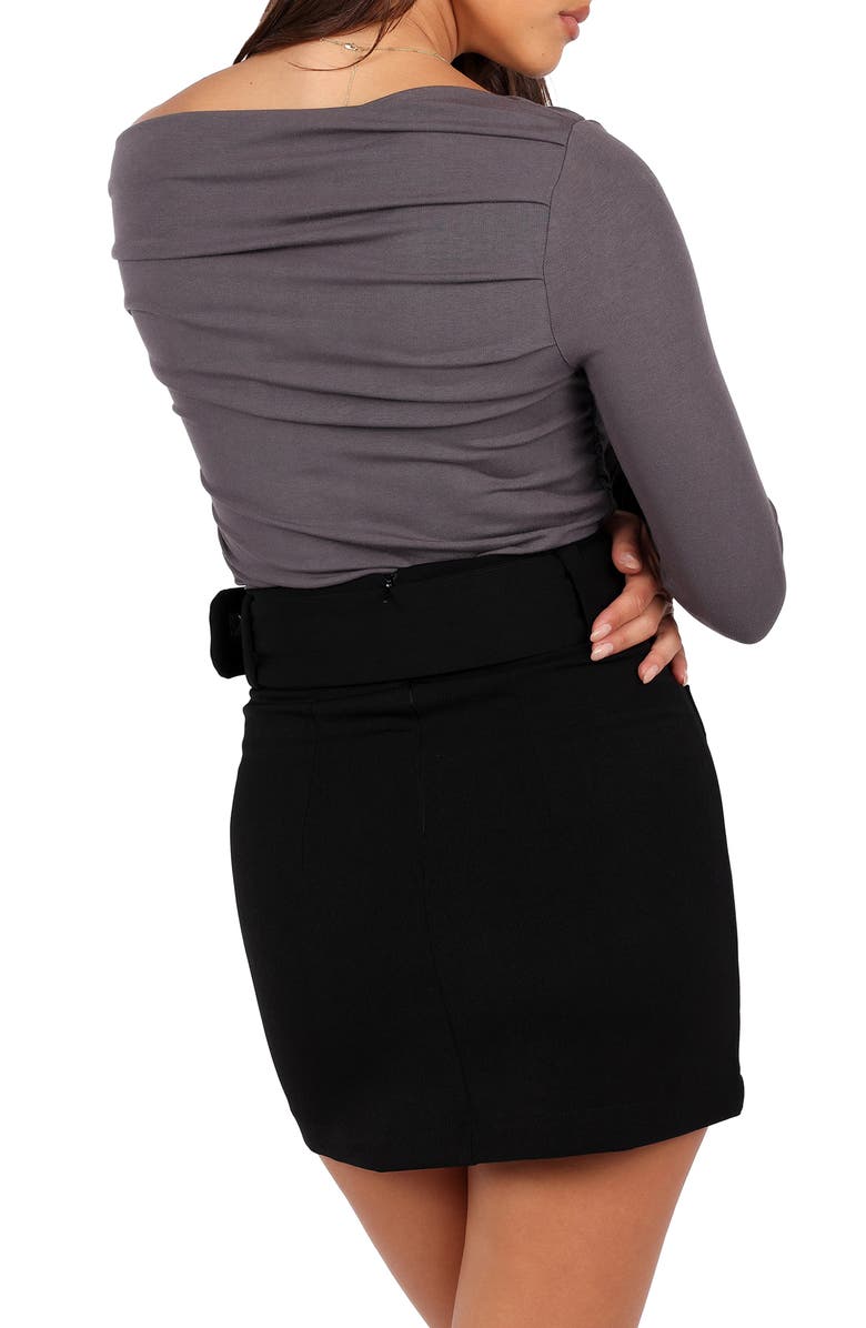 Petal & Pup Cer Off the Shoulder Knit Top, Alternate, color, Charcoal