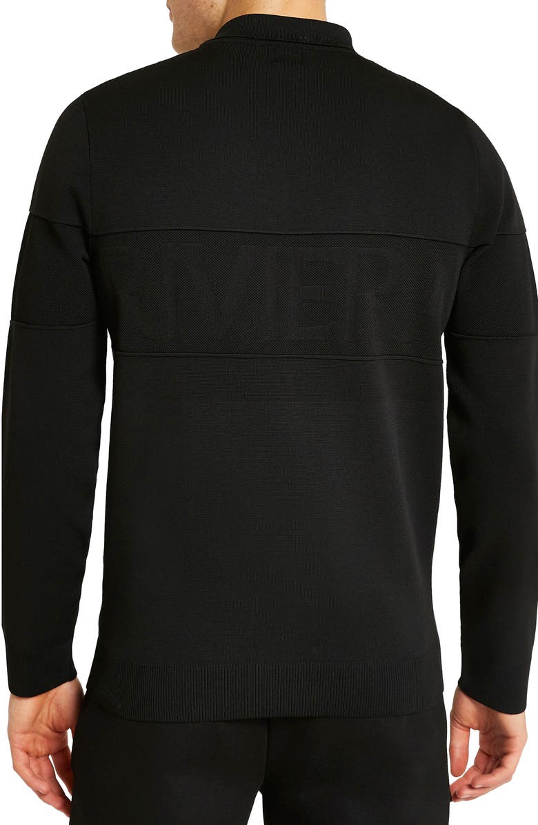 River Island Men's Maison Long Sleeve Cotton Polo, Alternate, color, 