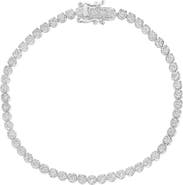 EFFY Sterling Silver Lab Grown Diamond Tennis Necklace
