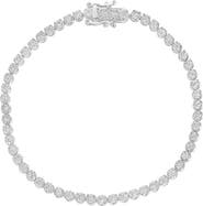 EFFY Sterling Silver Lab Grown Diamond Tennis Necklace