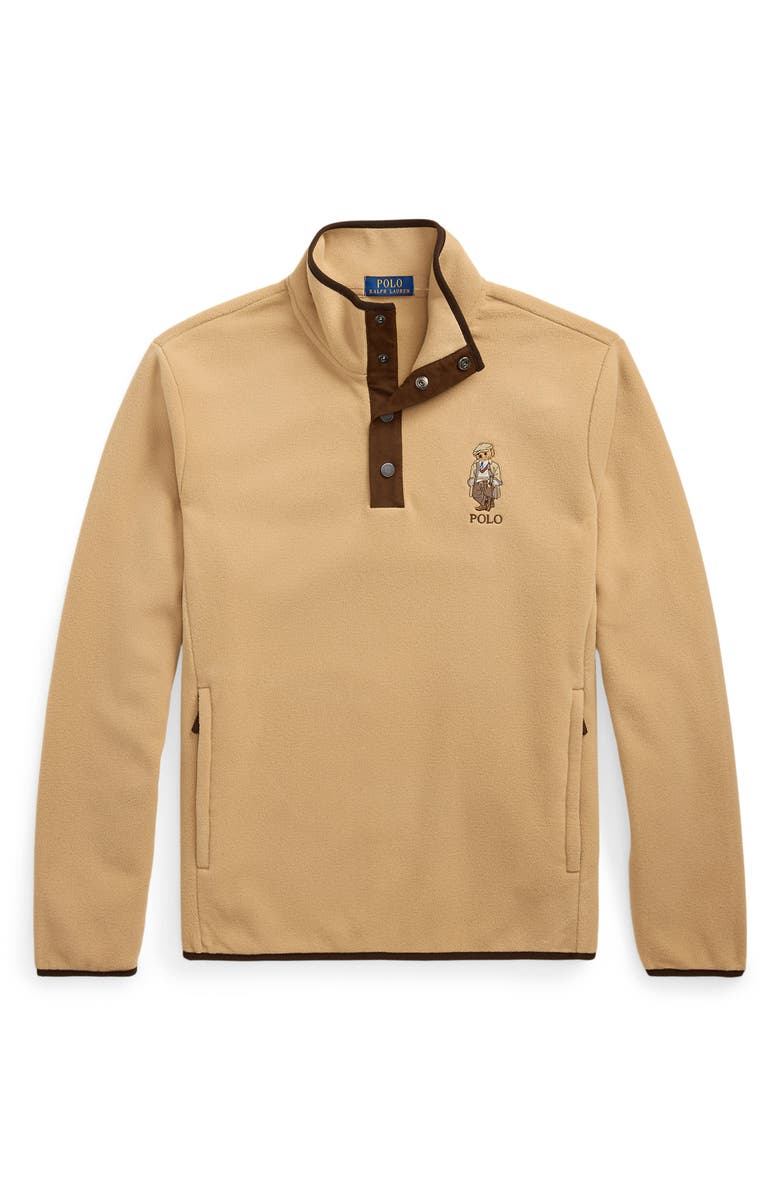 Polo Ralph Lauren Polo Bear Fleece Quarter Snap Pullover, Alternate, color,