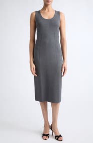 ST. JOHN Santa Roma Scoop Neck Knit Dress