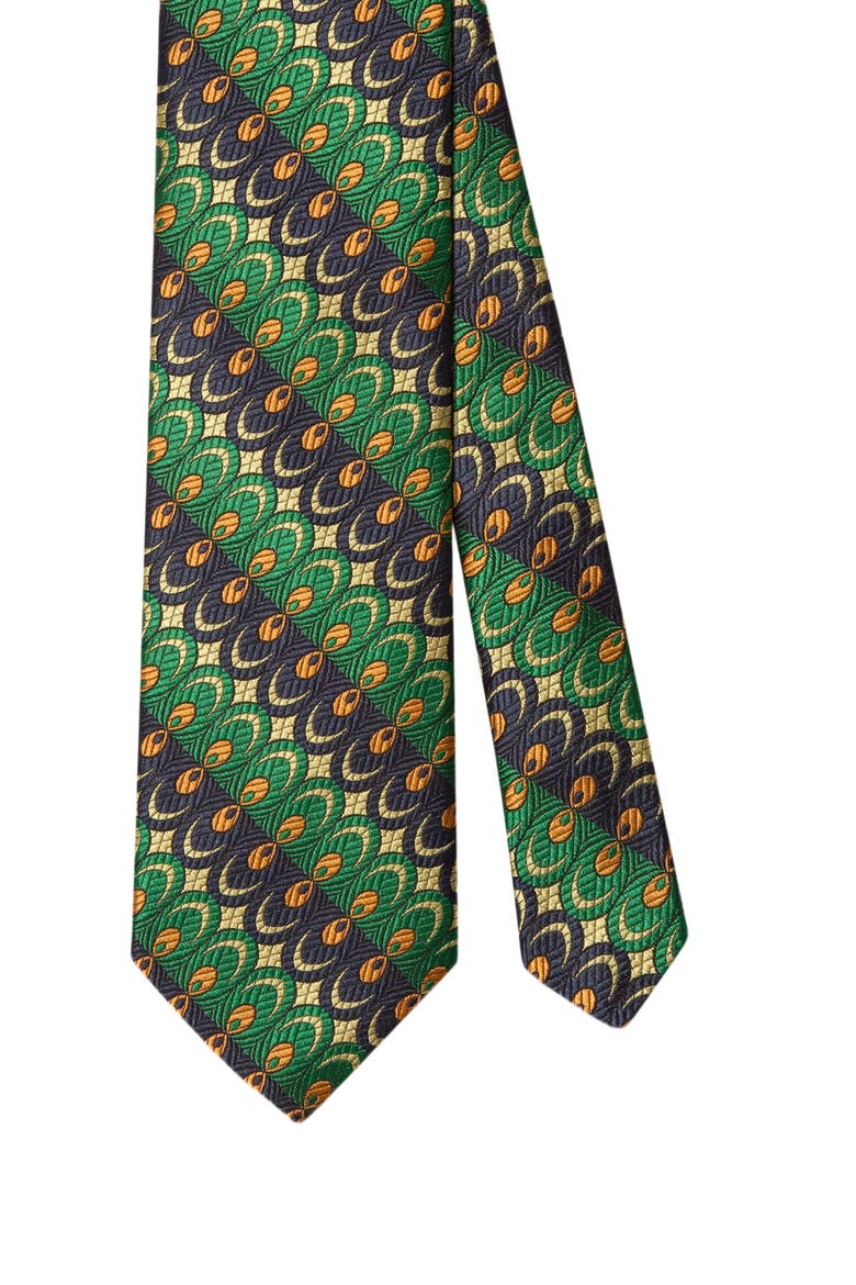 Robert Retro Mosaic Best of Class Necktie, Main, color, Navy Multi