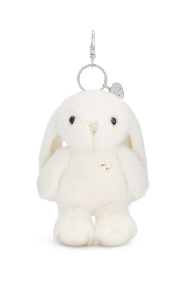 Penelope 6" Plush Bunny Keychain with Metal Swivel Clip, Main, color, Marshmallow