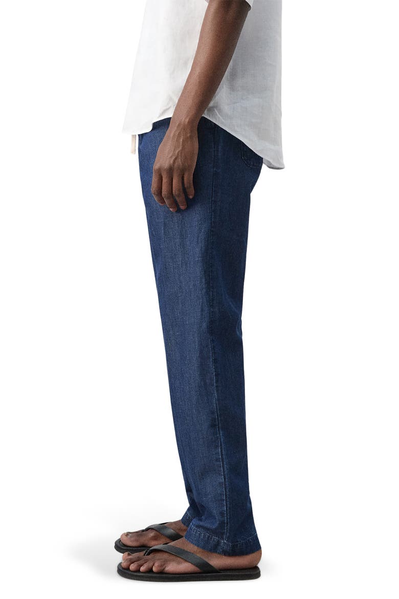Regular Fit Drawstring Waist Jeans, Alternate, color, DARK BLUE