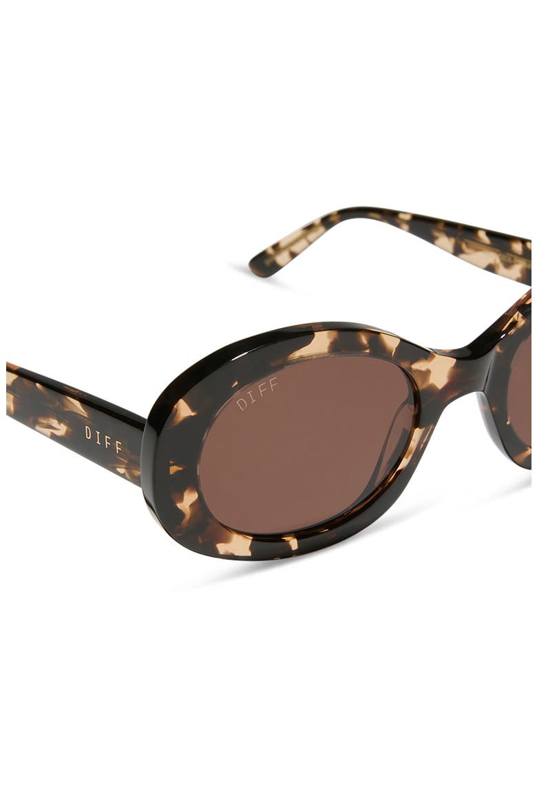 Lainey 52mm Oval Sunglasses, Alternate, color, ESPRESSO TORTOISE / BROWN