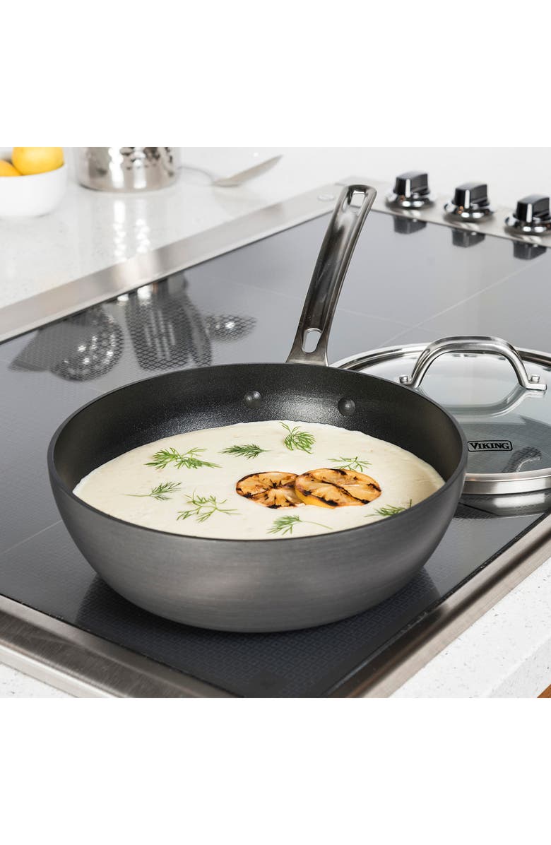 Viking 3-Quart Hard Anodized Nonstick Saucier with Lid, Alternate, color, Dark Grey