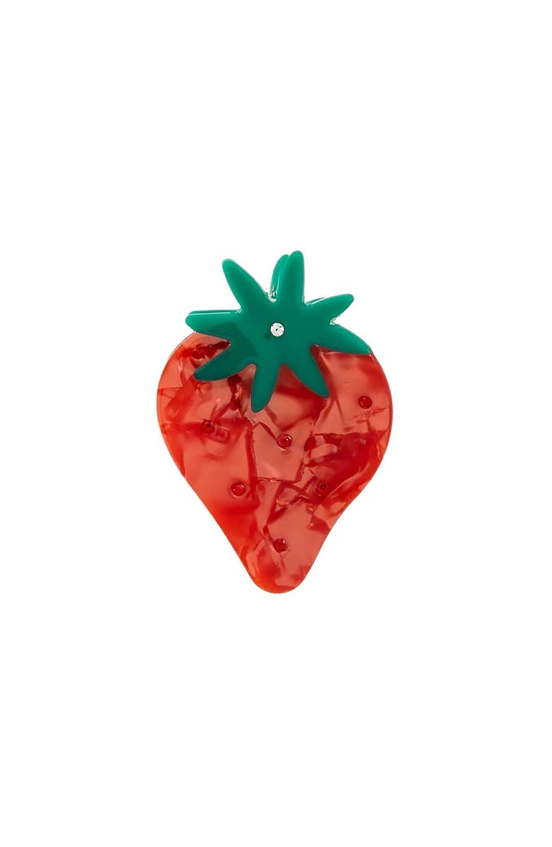 BY ADINA EDEN Strawberry Hair Claw Clip, Main, color, Red