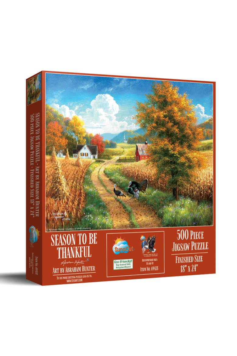 A Season to be Thankful 500 piece Jigsaw Puzzle for Adults, Main, color, Multicolor