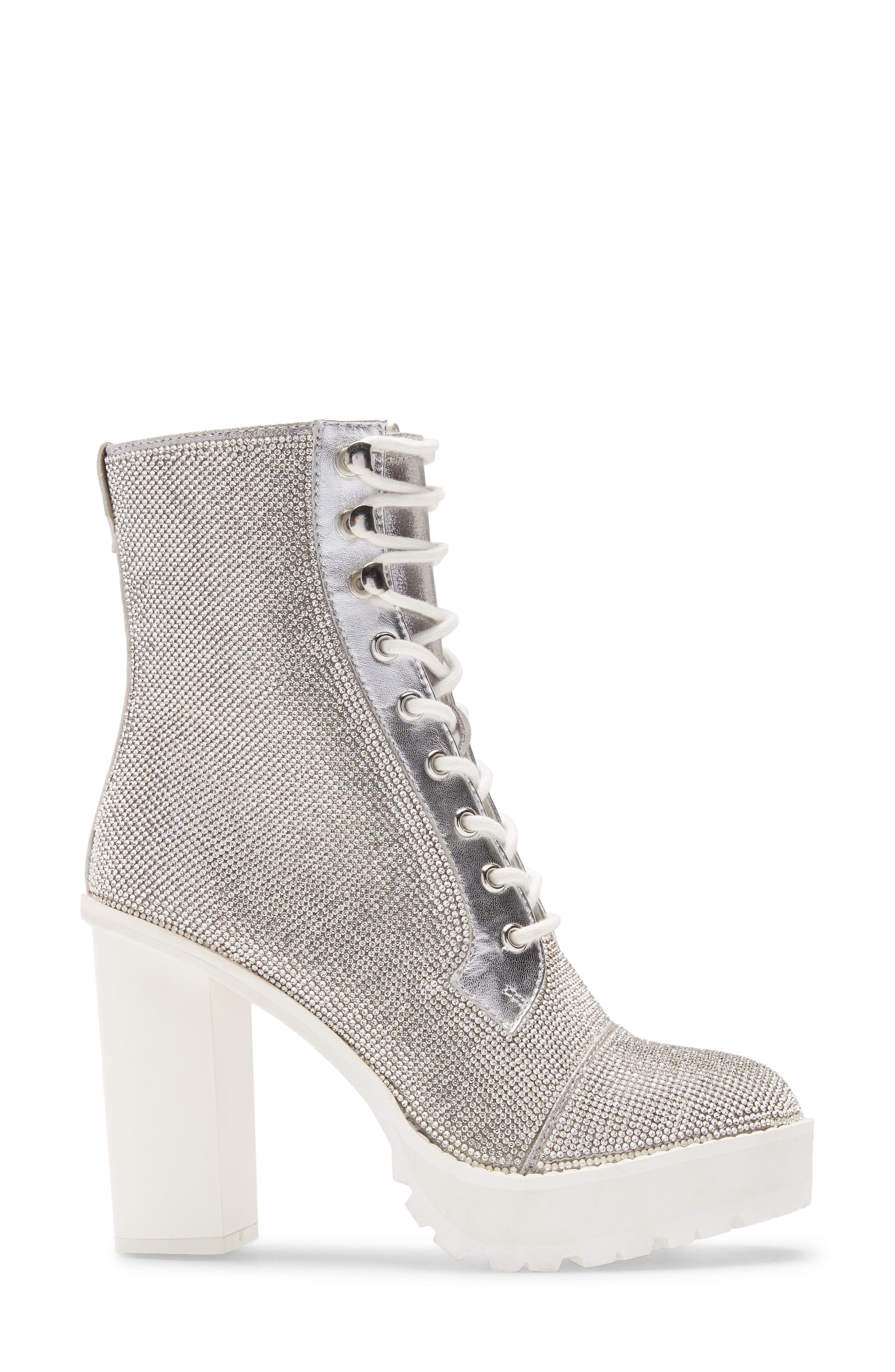 Steve Madden Winnie Harlow x Steve Madden Lisalove Croc Embossed Platform Bootie, Alternate, color, 