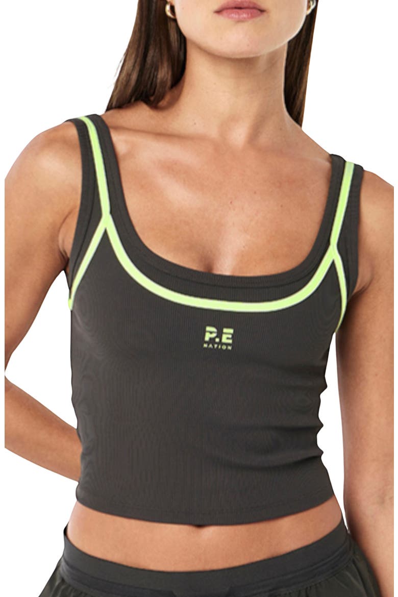 Forward Crop Tank, Main, color, CAVIAR/ WASHED LIME
