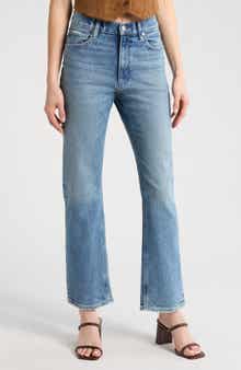 PAIGE Sawyer High Waist Straight Leg Jeans