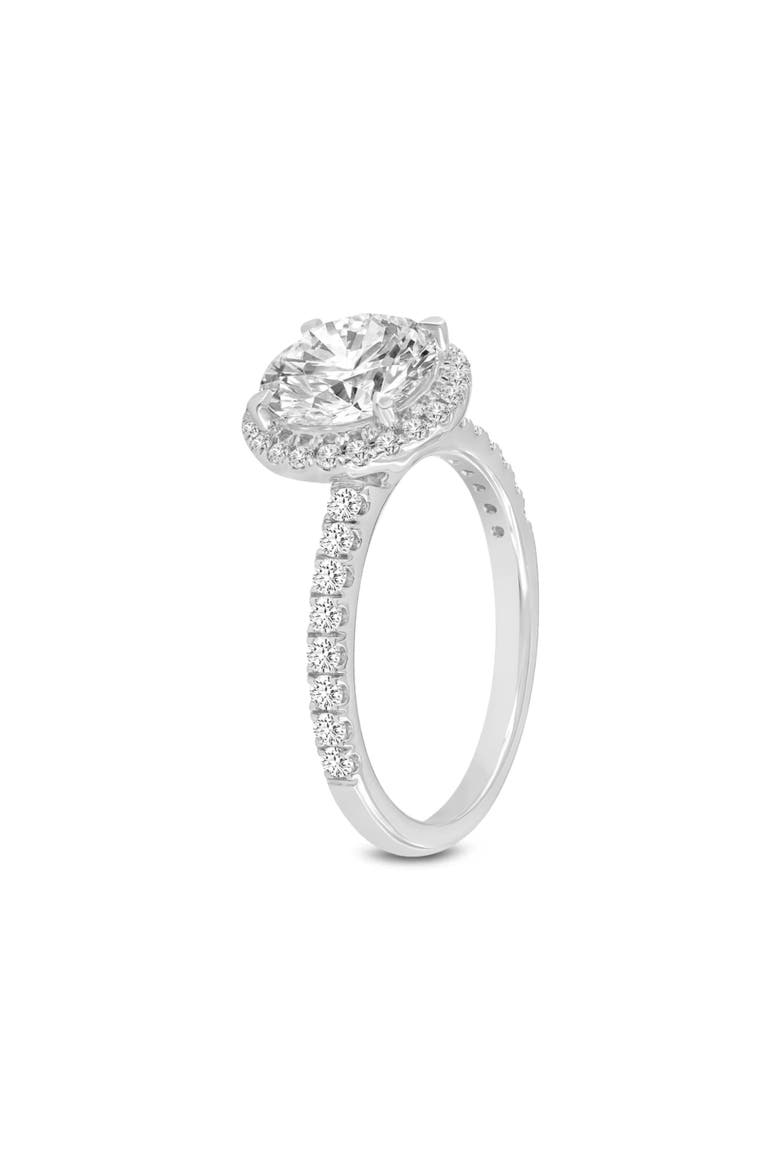 Niri 14K White Gold Round Lab Grown Halo Cathedral Diamond Ring - 2.45 Ct, Alternate, color, 14K White Gold
