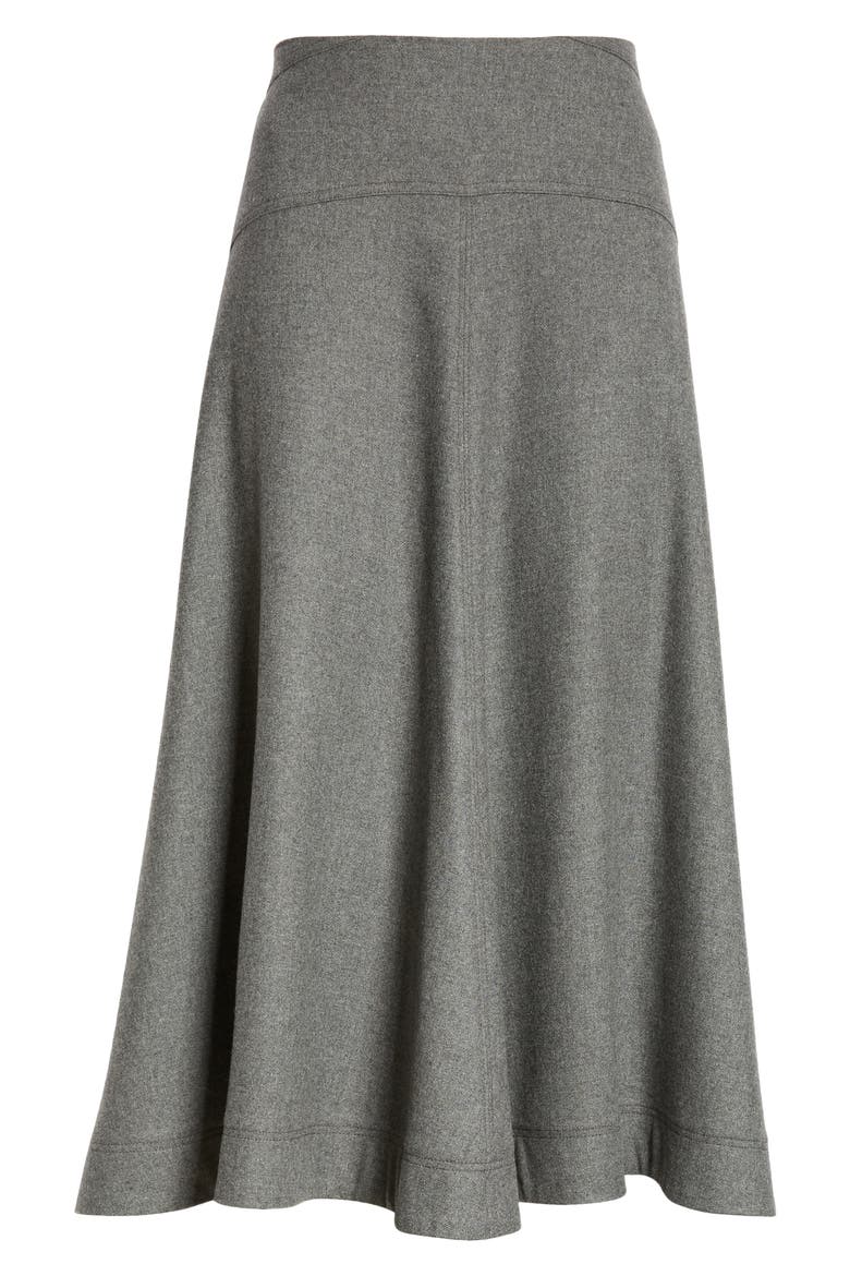 Rasima Midi Skirt, Alternate, color, HEATHER GREY