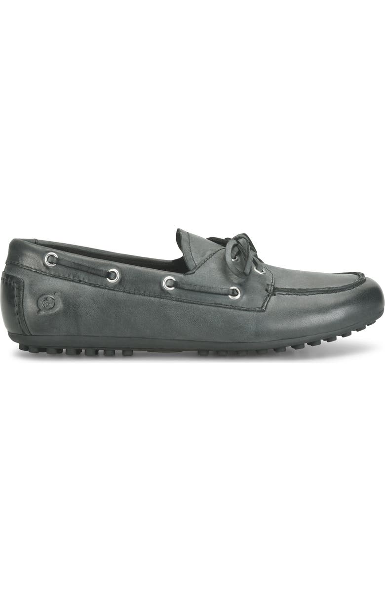 Børn Faye Boat Shoe, Alternate, color, Black Leather