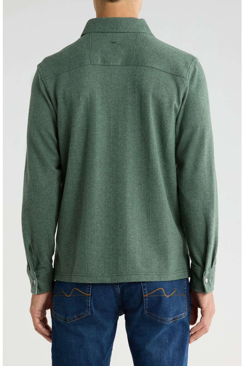 New Las Arias Long Sleeve Cotton Blend Polo, Alternate, color, DARK JADE HEATHER