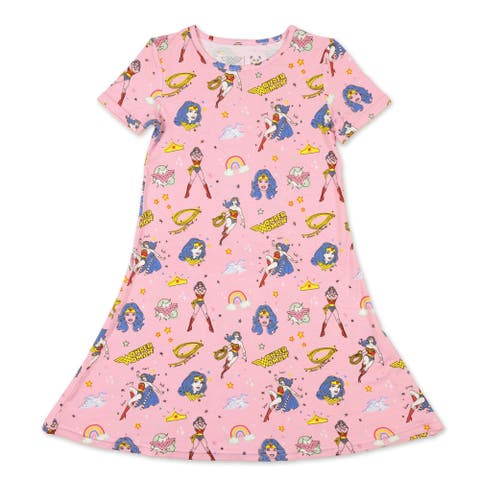 Kids' Wonder Woman Short Sleeve Dress