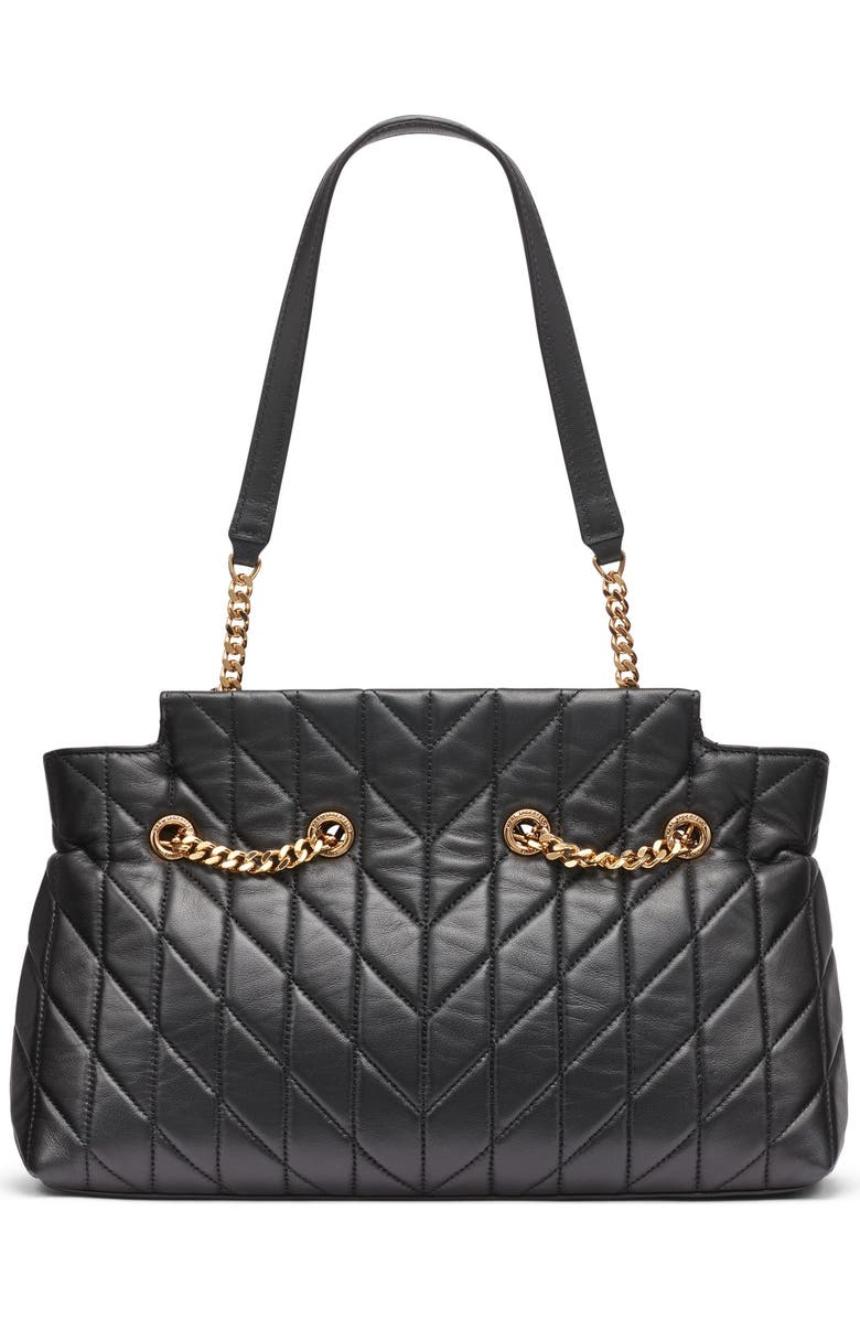 KARL LAGERFELD PARIS Lafayette Satchel, Alternate, color, Black/Gold