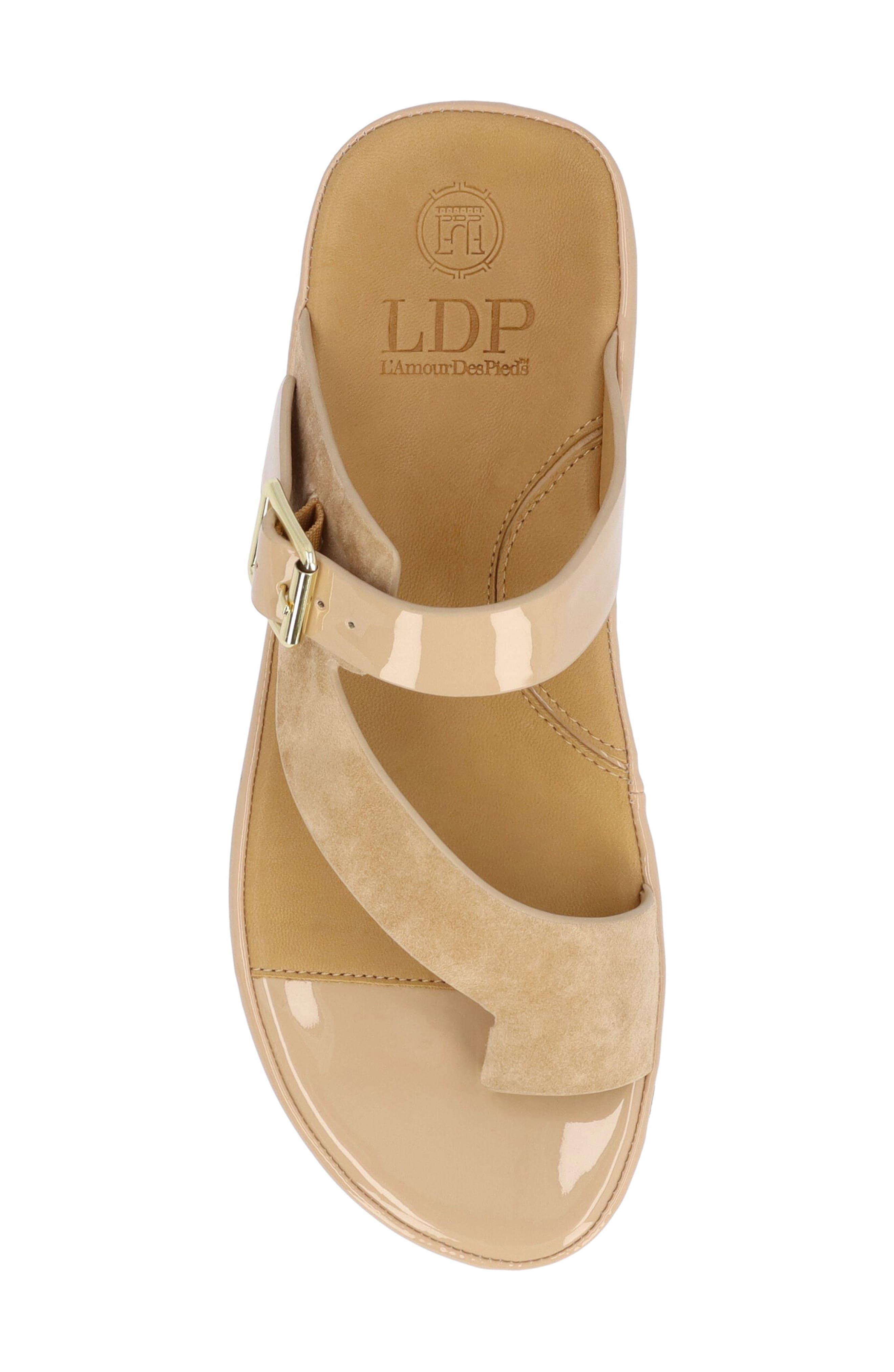 L'Amour des Pieds Alanza Toe Loop Sandal, Alternate, color, Nude