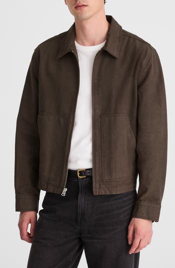 Cotton Canvas Zip Jacket