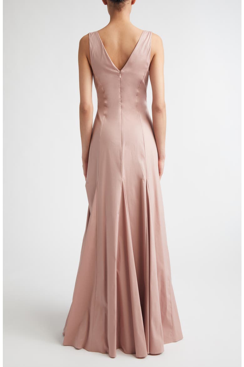 Aurelia V-Neck Stretch Mermaid Gown, Alternate, color, DUSTY PINK