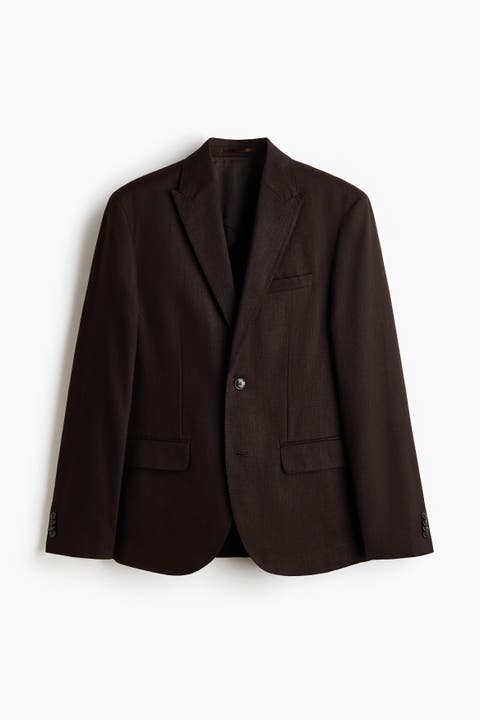 Regular Fit Linen-blend Jacket